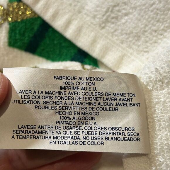 CHRISTMAS TOWEL 100% Cotton Kitchen/Hand Towels Presents Gold Glitter - Picture 4 of 4